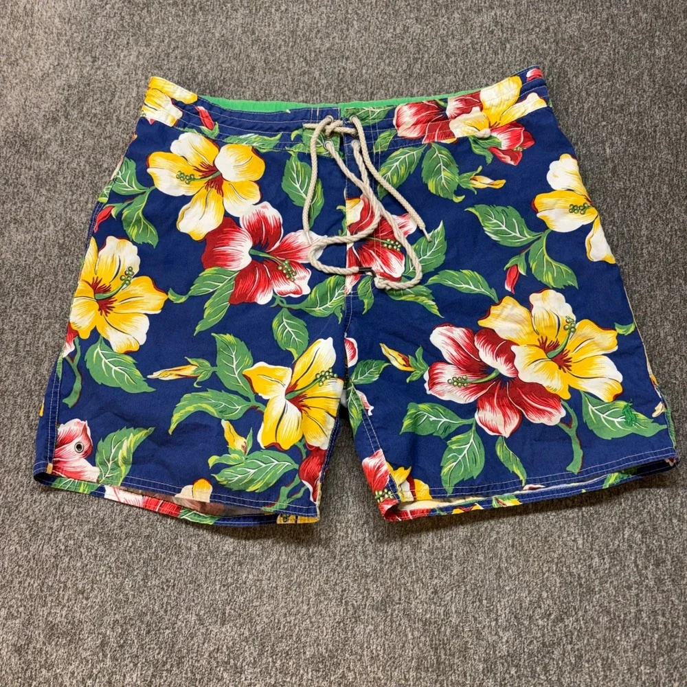 Polo Ralph Lauren Men's Aloha Swim Shorts‎ Floral Hibiscus 36